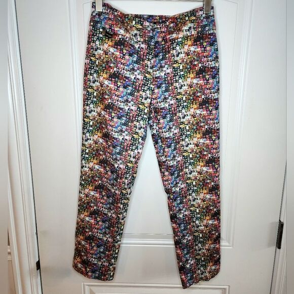 Lisette L Montreal Slimming Artsy Unique Micro Mosaic Floral Crop 8 Multicolor - Picture 2 of 8